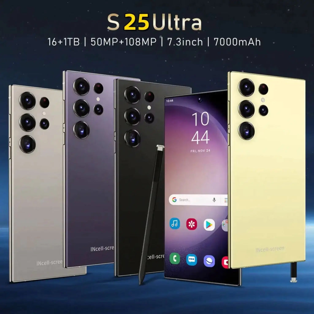 Nouveau téléphone 2025 S25 Ultra, grand écran 7,1 pouces, 16 Go + 1 To, déverrouillé, Android 14, smartphone 5G