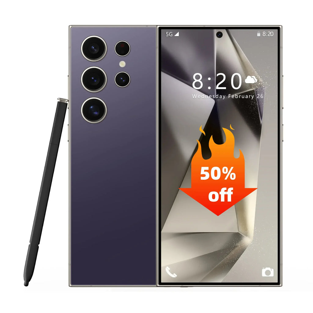 Nouveau téléphone 2025 S25 Ultra, grand écran 7,1 pouces, 16 Go + 1 To, déverrouillé, Android 14, smartphone 5G