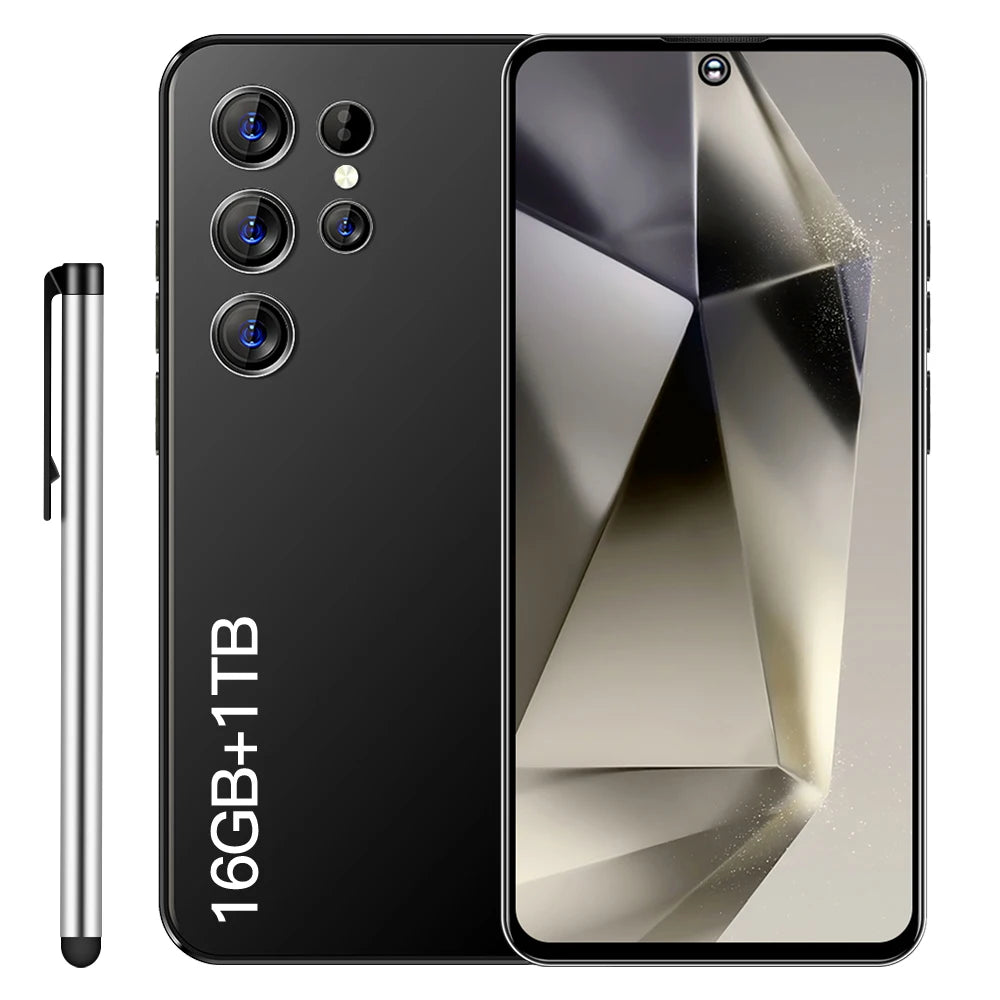 Nouveau téléphone Android S24 Ultra 5G d'origine, déverrouillé, écran 6,7 pouces, 12 Go + 512 Go, compatible 3G et 4G (modèle 2024).