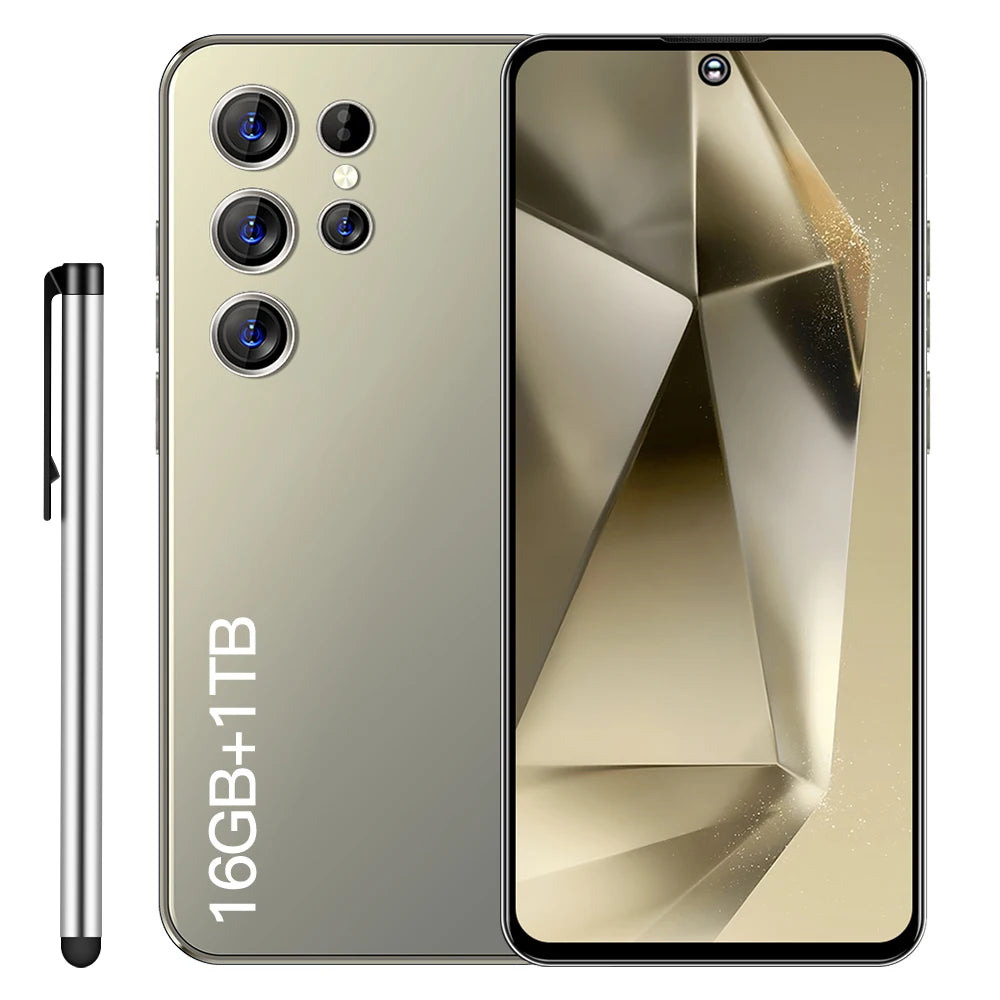 Nouveau téléphone Android S24 Ultra 5G d'origine, déverrouillé, écran 6,7 pouces, 12 Go + 512 Go, compatible 3G et 4G (modèle 2024).