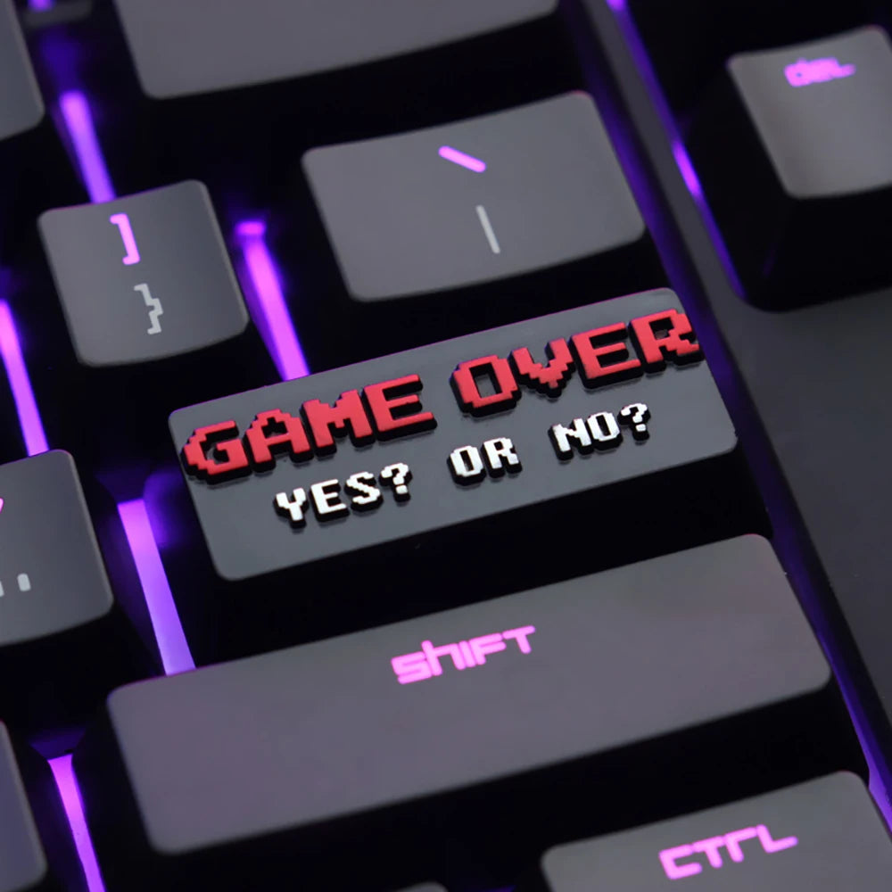 Touche Entrée Artisan pour clavier mécanique, thème GAME OVER, en alliage de zinc et d'aluminium, compatible MX Axis, AULA F75, Ajazz AK820 Pro.