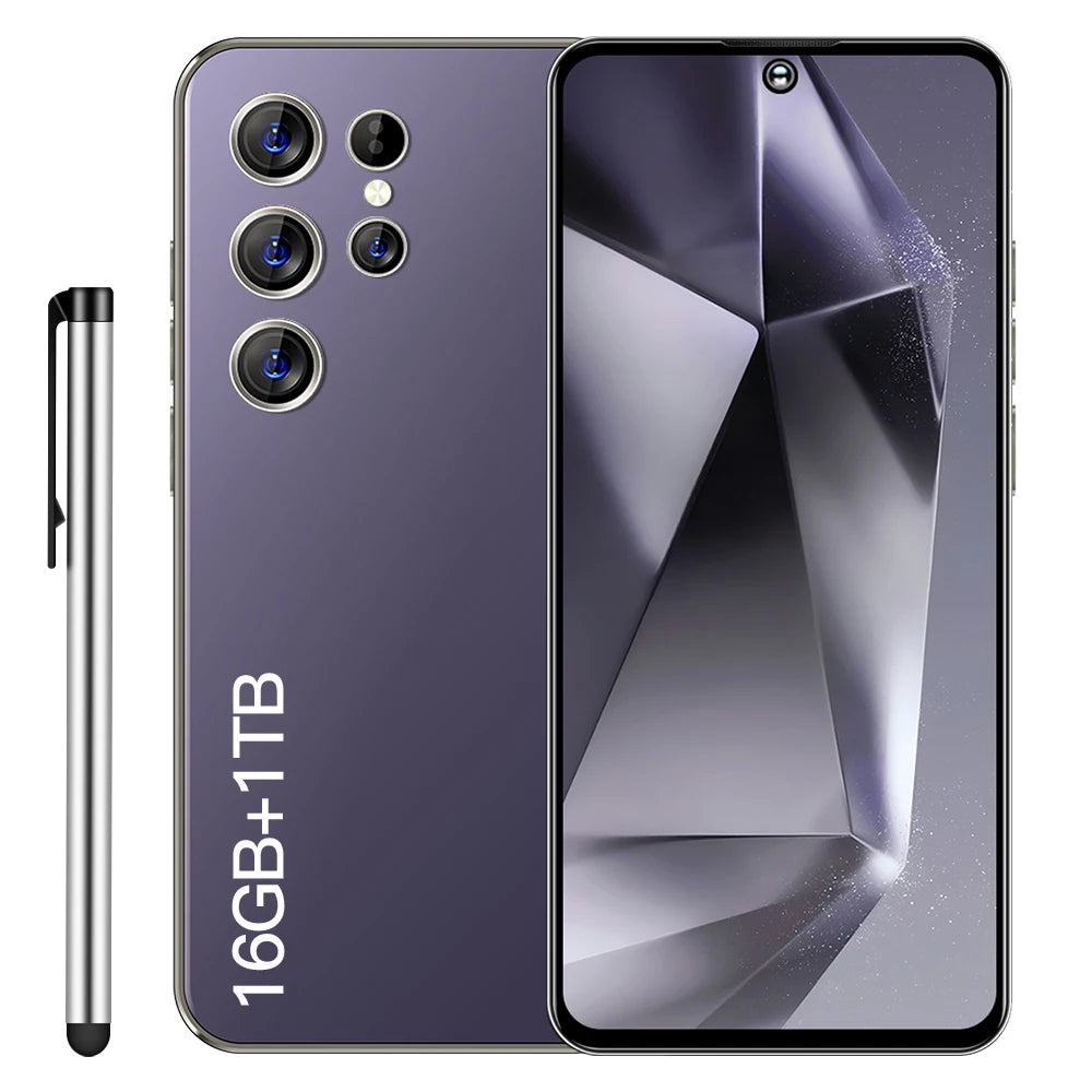 Nouveau téléphone Android S24 Ultra 5G d'origine, déverrouillé, écran 6,7 pouces, 12 Go + 512 Go, compatible 3G et 4G (modèle 2024).
