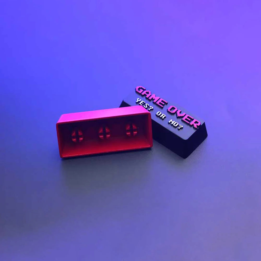 Touche Entrée Artisan pour clavier mécanique, thème GAME OVER, en alliage de zinc et d'aluminium, compatible MX Axis, AULA F75, Ajazz AK820 Pro.