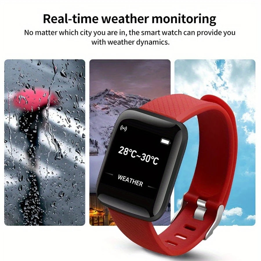 Montre connectée pour homme et femme, bracelet connecté avec messagerie et suivi d'activité, cadeau d'anniversaire, horloge électronique pour Android et iOS.