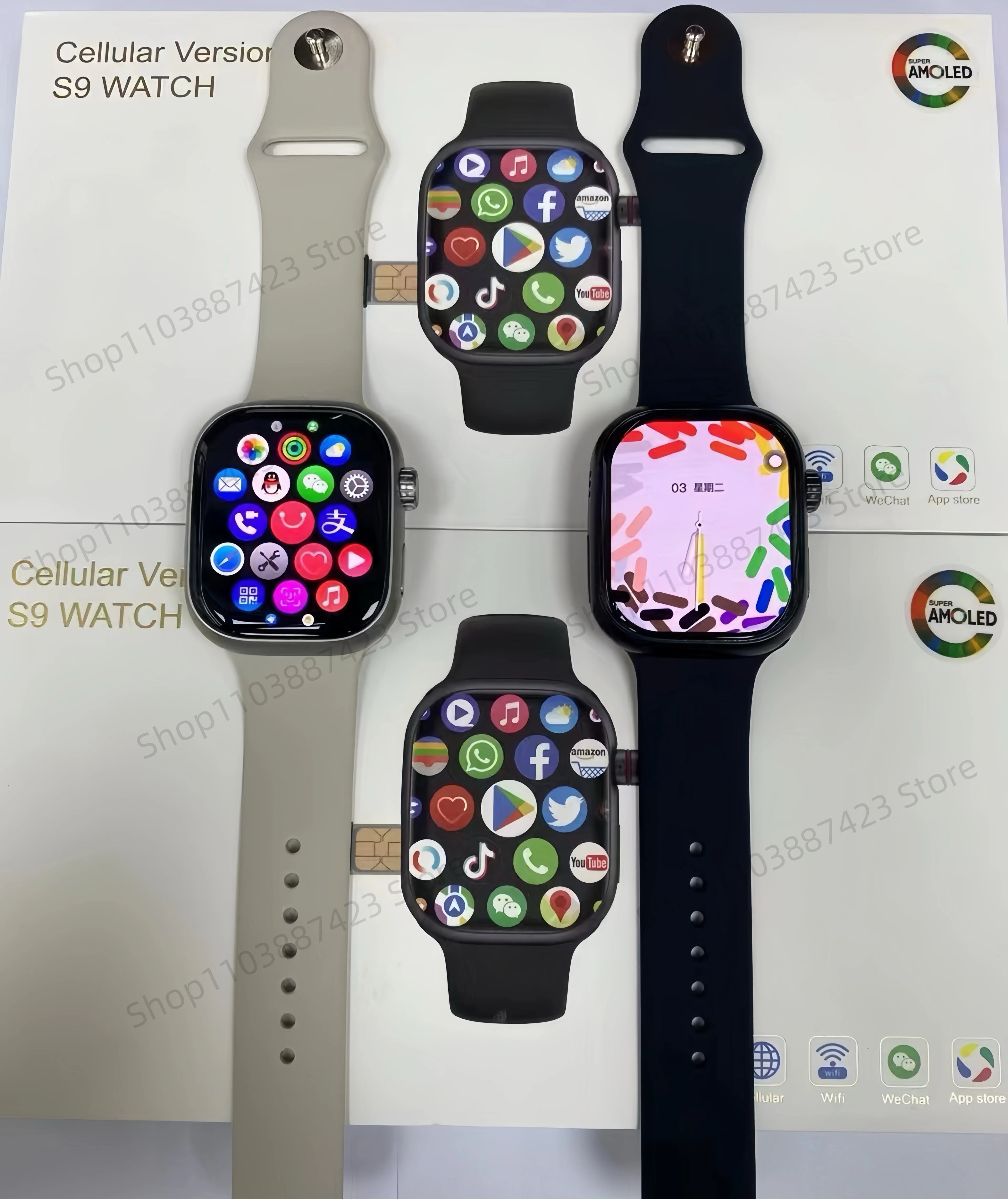 Montre connectée CD99 X 5G, écran AMOLED 2,29 pouces, connectivité 5G LTE, caméra rotative à 180°, GPS, Wi-Fi, emplacement pour carte SIM et suivi de santé.