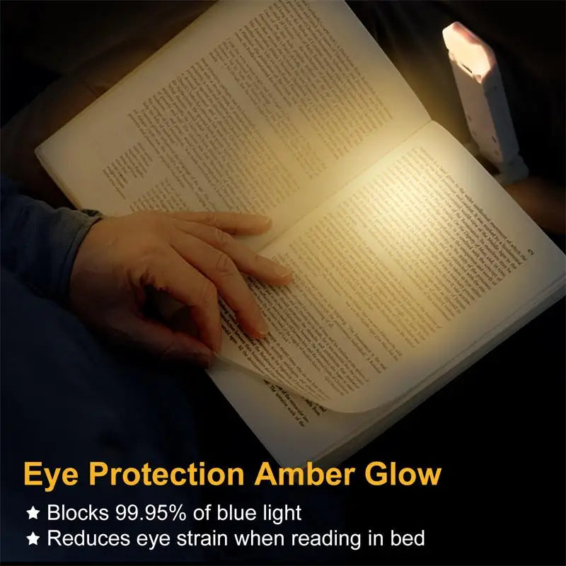 Mini lampe de lecture à pince LED, petite veilleuse rechargeable USB, luminosité réglable, protection des yeux, lampe de lecture portable intelligente