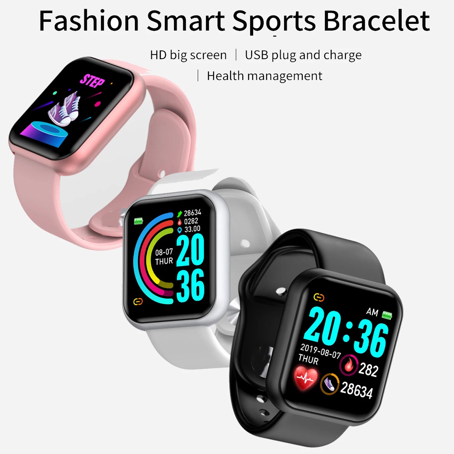 Montre connectée pour femmes et hommes, bracelet Bluetooth avec lecteur de téléphone intégré, musique, fitness et suivi du sommeil. Montre numérique.