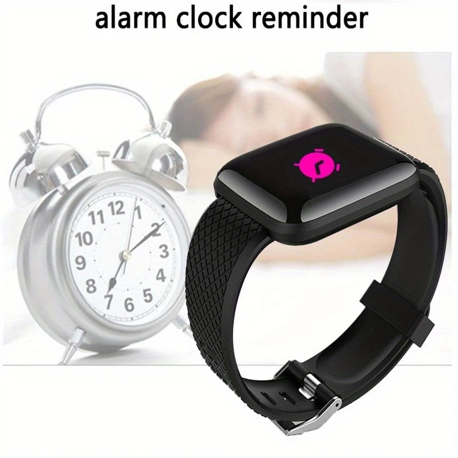 Montre connectée pour homme et femme, bracelet connecté avec messagerie et suivi d'activité, cadeau d'anniversaire, horloge électronique pour Android et iOS.