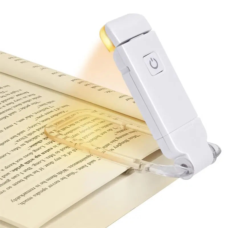 Mini lampe de lecture à pince LED, petite veilleuse rechargeable USB, luminosité réglable, protection des yeux, lampe de lecture portable intelligente