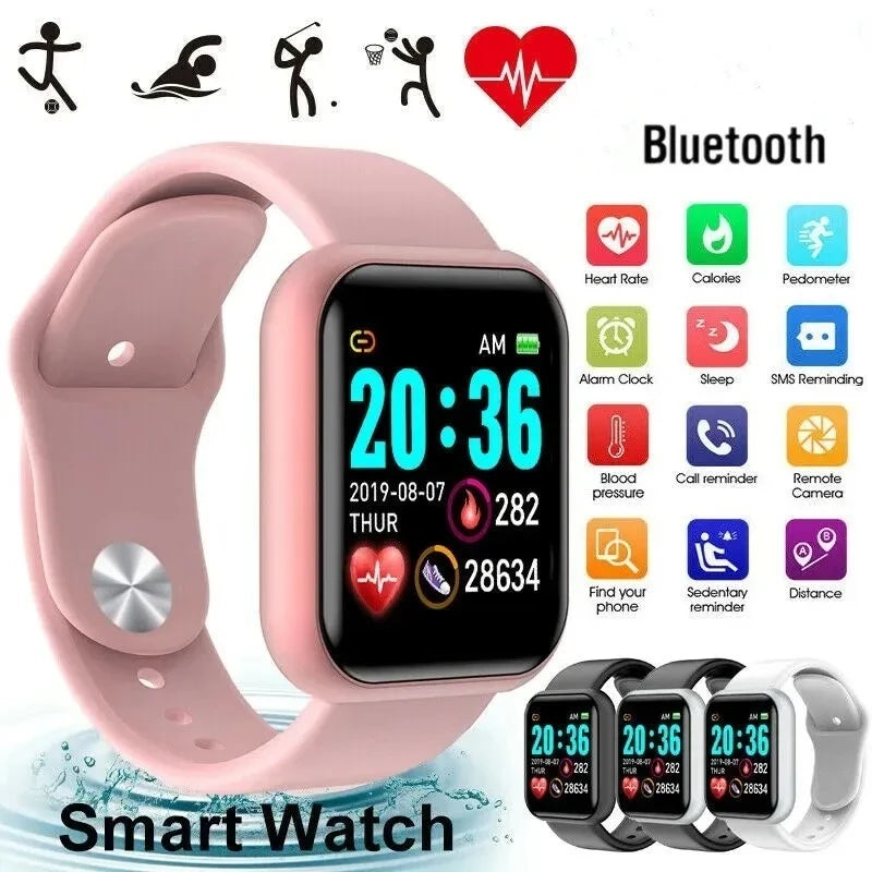 Montre connectée pour femmes et hommes, bracelet Bluetooth avec lecteur de téléphone intégré, musique, fitness et suivi du sommeil. Montre numérique.