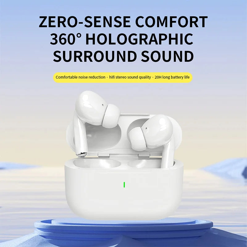 Écouteurs sans fil Bluetooth Air Pro 2025 TWS, oreillettes HiFi avec réduction de bruit, étanches, compatibles iPhone et Android