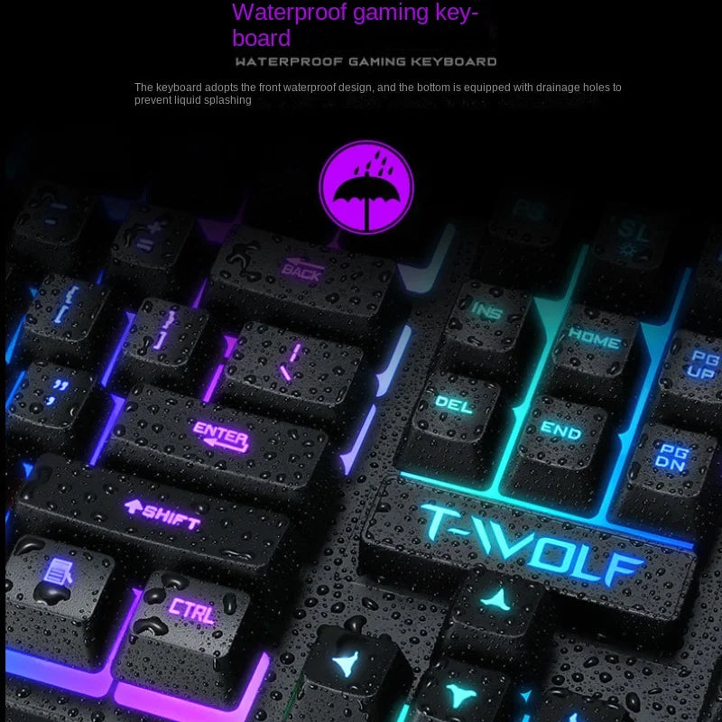 Clavier espagnol rétroéclairé pour PC de jeu, ordinateur, gamer, USB avec LED ñ, clavier filaire lumineux par câble, teclado español