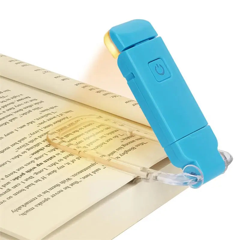 Mini lampe de lecture à pince LED, petite veilleuse rechargeable USB, luminosité réglable, protection des yeux, lampe de lecture portable intelligente
