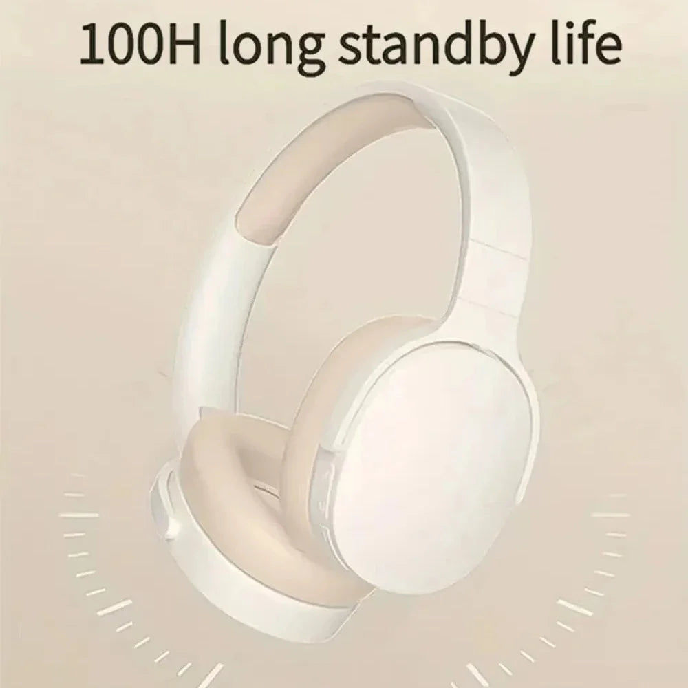 Casque audio Bluetooth 5.3 pour jeux vidéo, écouteurs sans fil double mode, pliables, avec réduction de bruit et compatible avec iPhone et Xiaomi.