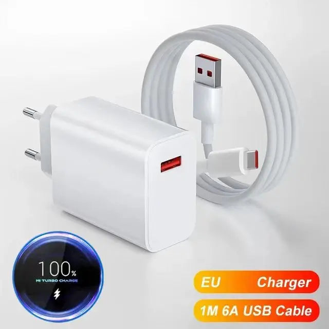Chargeur de voyage rapide avec port USB pour Xiaomi 100-240V, adaptateur de charge USB, hub de charge polyvalent.