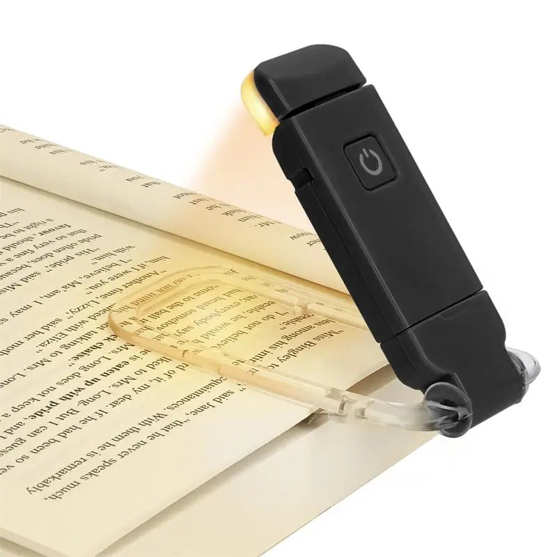 Mini lampe de lecture à pince LED, petite veilleuse rechargeable USB, luminosité réglable, protection des yeux, lampe de lecture portable intelligente