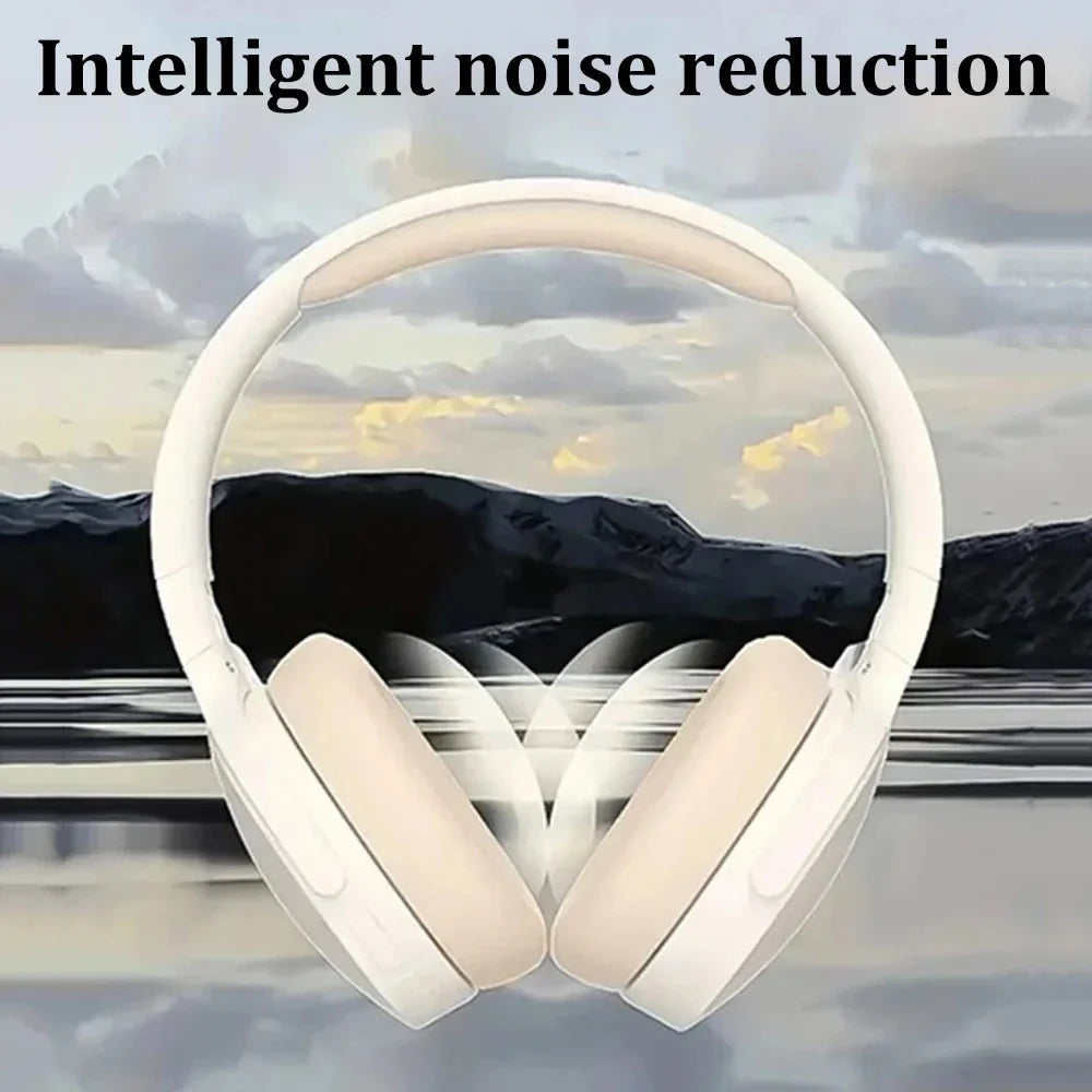 Casque audio Bluetooth 5.3 pour jeux vidéo, écouteurs sans fil double mode, pliables, avec réduction de bruit et compatible avec iPhone et Xiaomi.