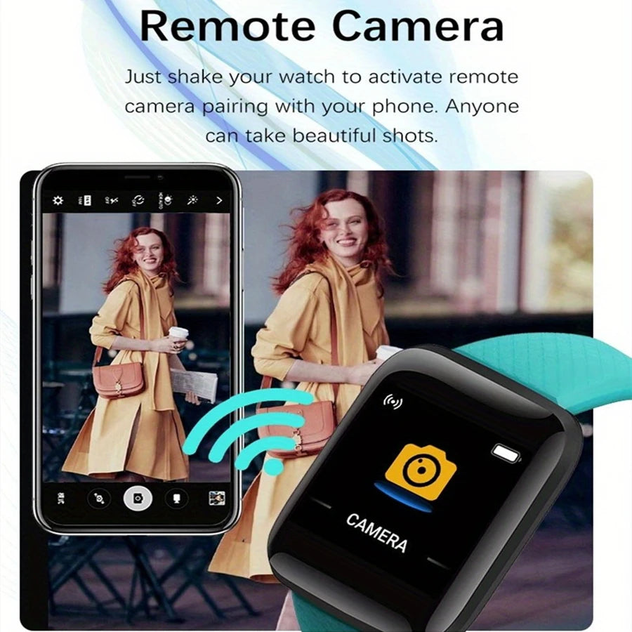 Montre connectée pour homme et femme, bracelet connecté avec messagerie et suivi d'activité, cadeau d'anniversaire, horloge électronique pour Android et iOS.