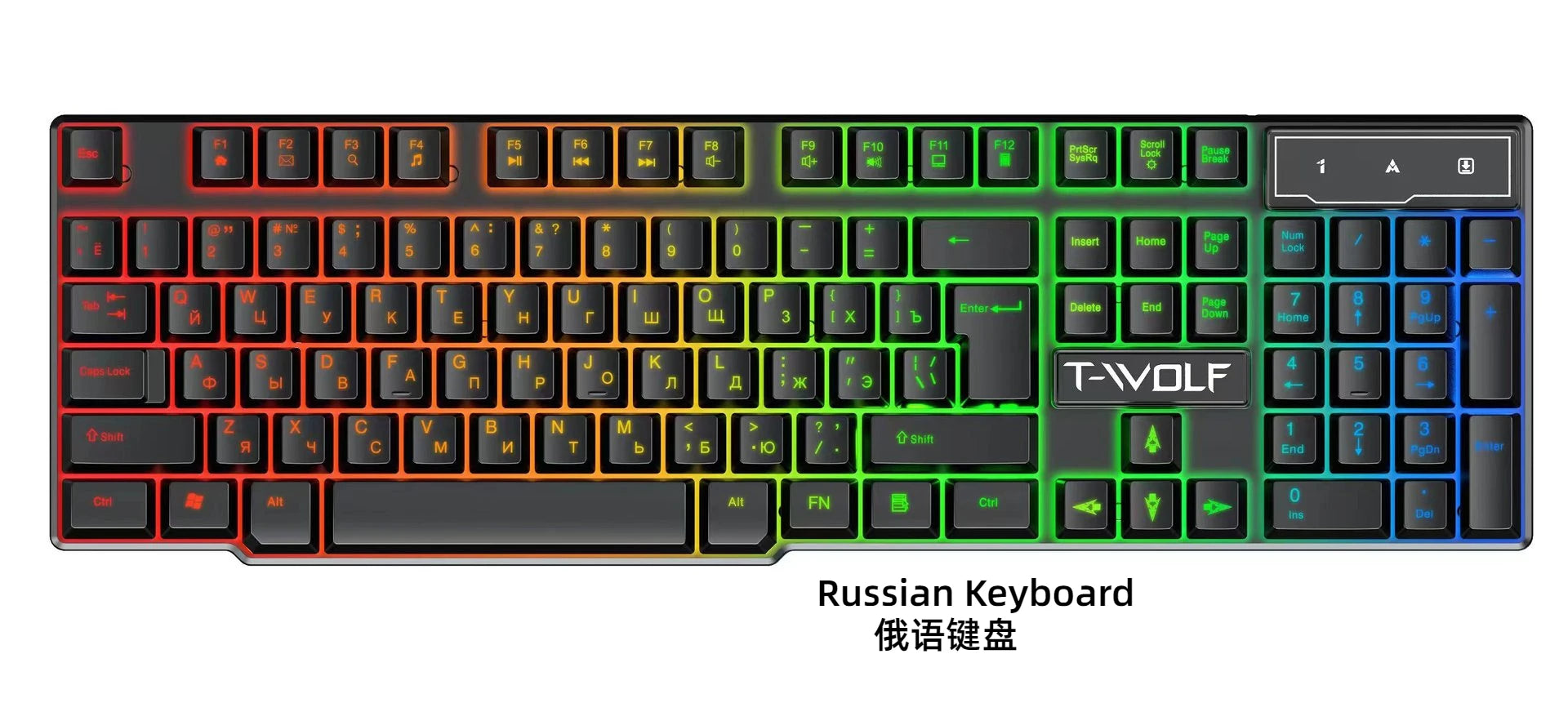 Clavier espagnol rétroéclairé pour PC de jeu, ordinateur, gamer, USB avec LED ñ, clavier filaire lumineux par câble, teclado español